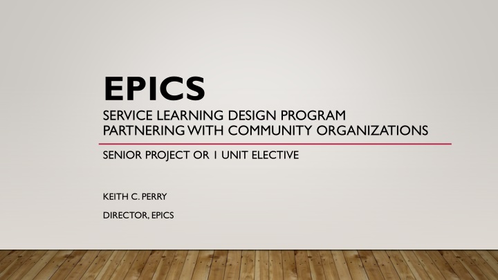 epics service learning design program partnering