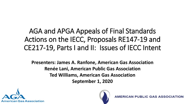 aga and apga appeals of final standards
