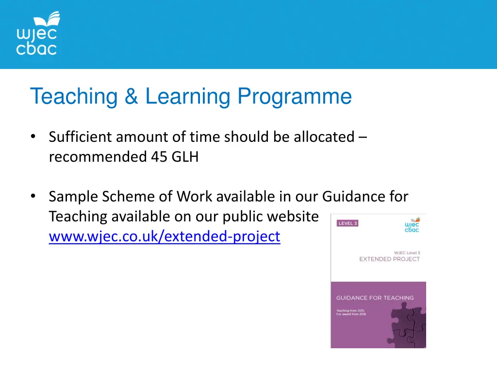teaching learning programme
