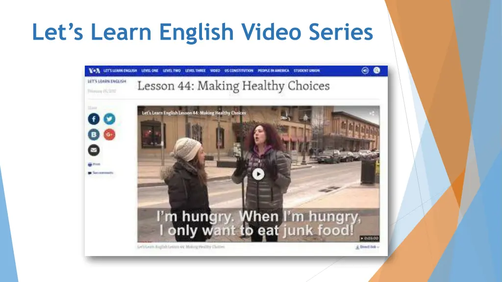 let s learn english video series