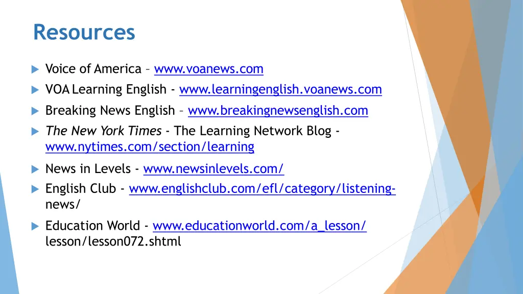 resources