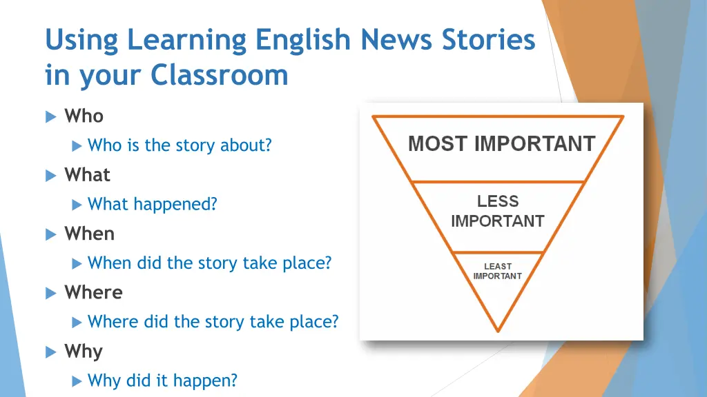 using learning english news stories in your