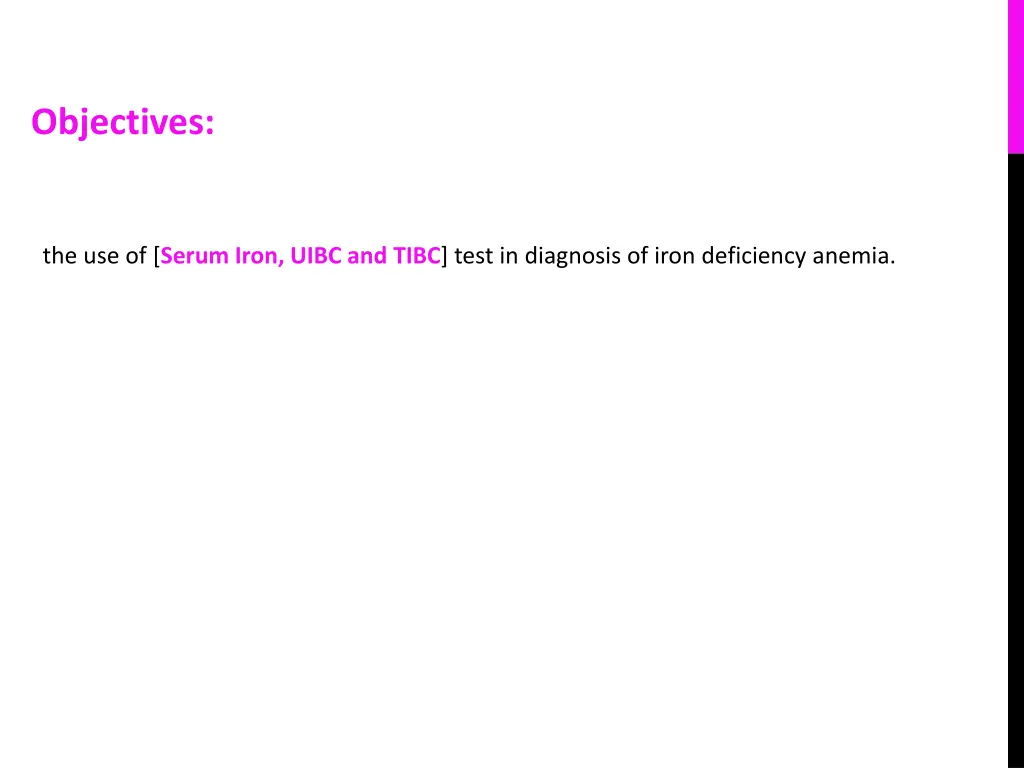objectives