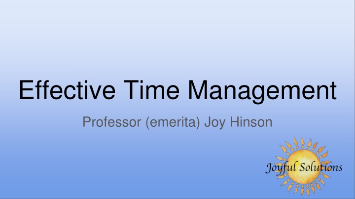 effective time management