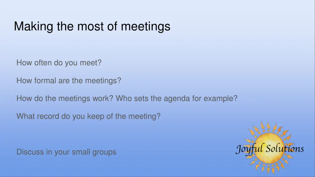 making the most of meetings