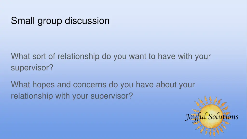 small group discussion