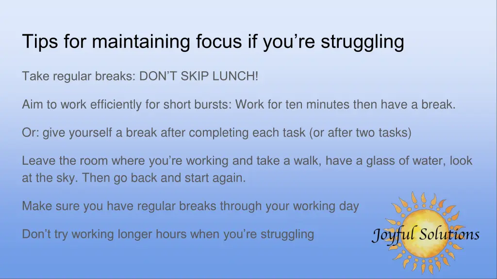 tips for maintaining focus if you re struggling