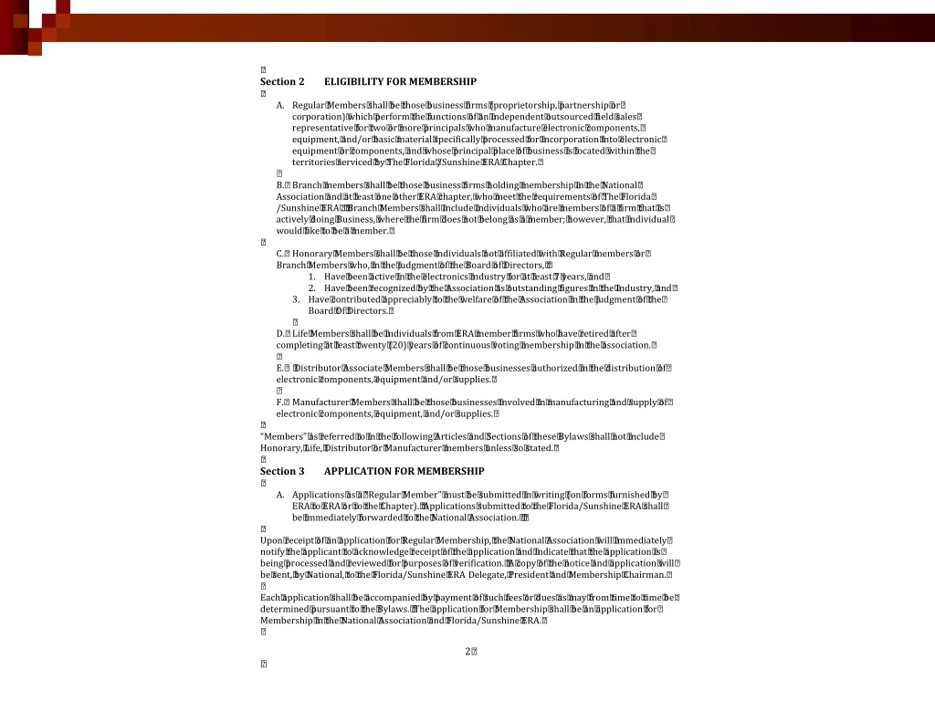 section 2 a regular members shall be those