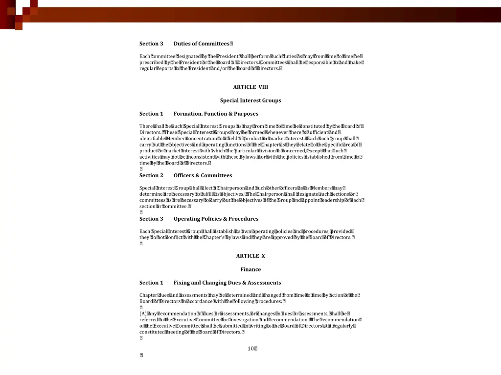 section 3 each committee designated