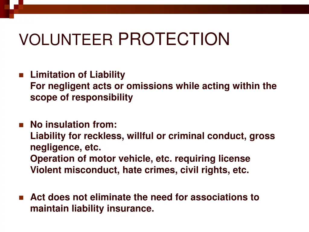 volunteer protection act