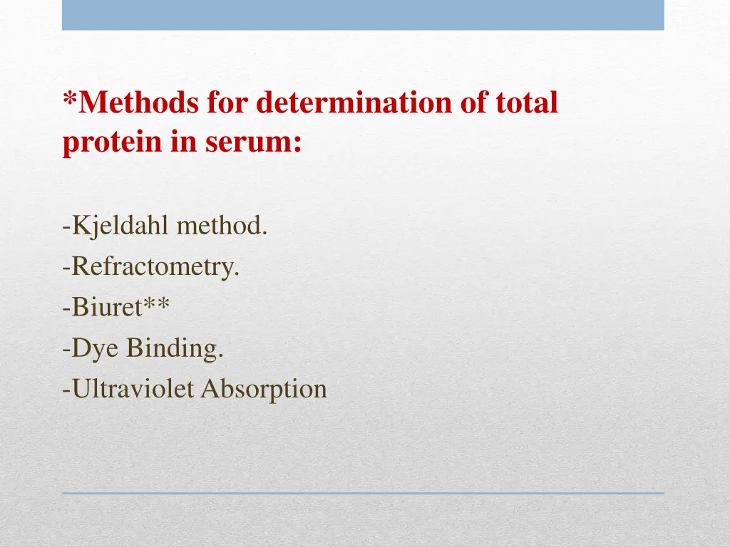 methods for determination of total protein