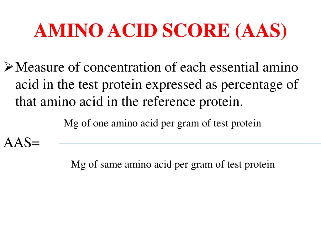 amino acid score aas