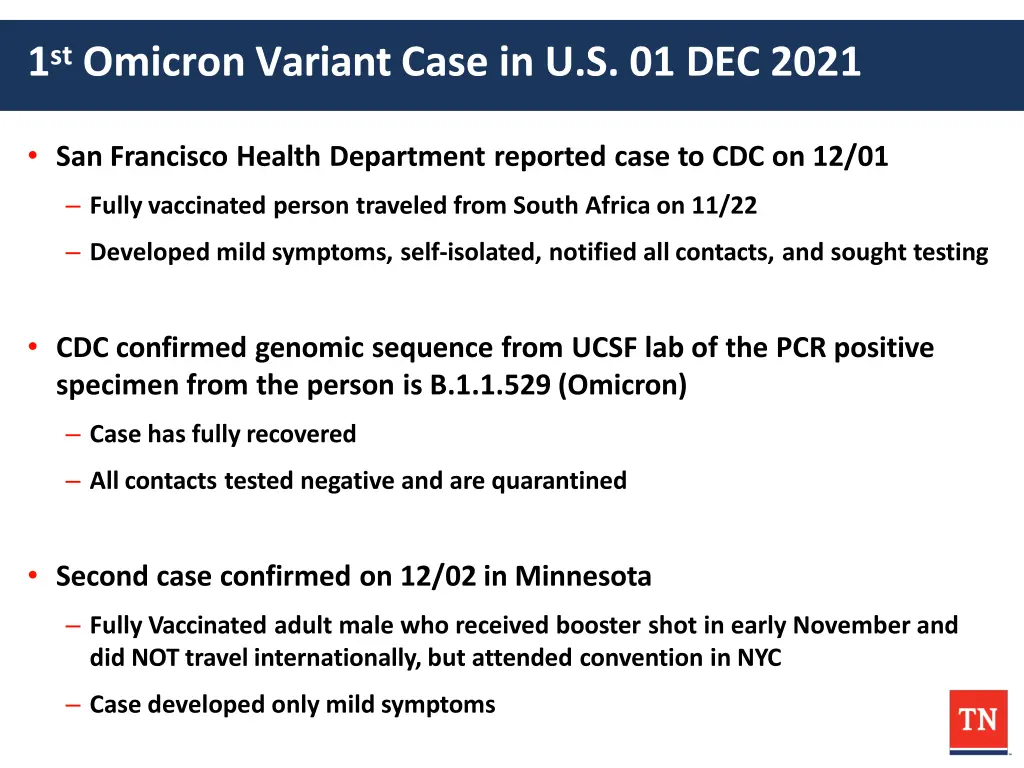1 st omicron variant case in u s 01 dec 2021