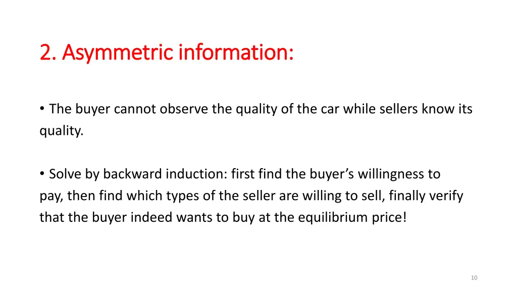 2 asymmetric information 2 asymmetric information