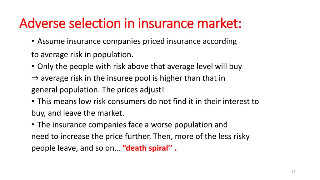 adverse selection in insurance market adverse