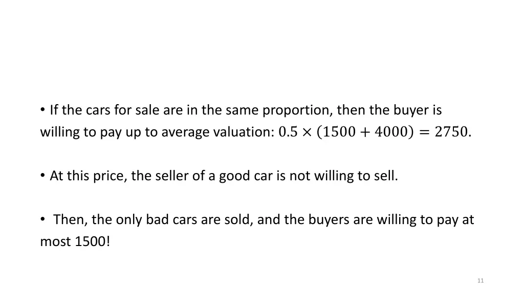 if the cars for sale are in the same proportion