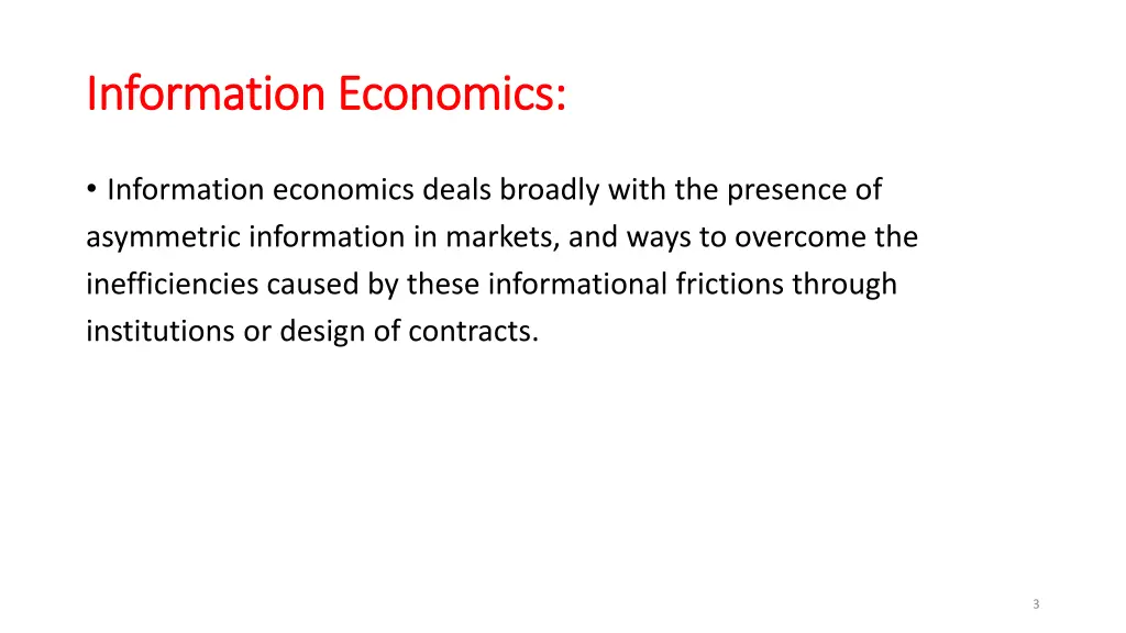 information information economics