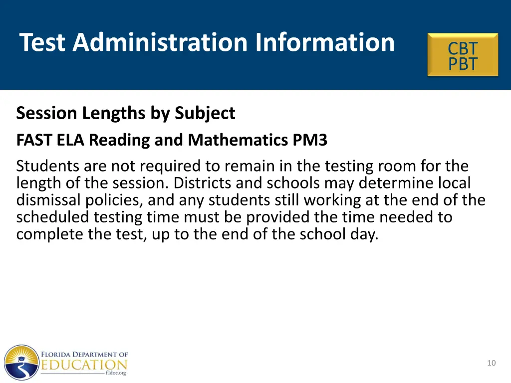 test administration information 4