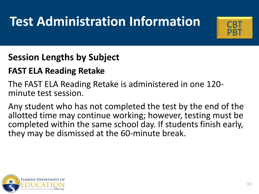 test administration information 5