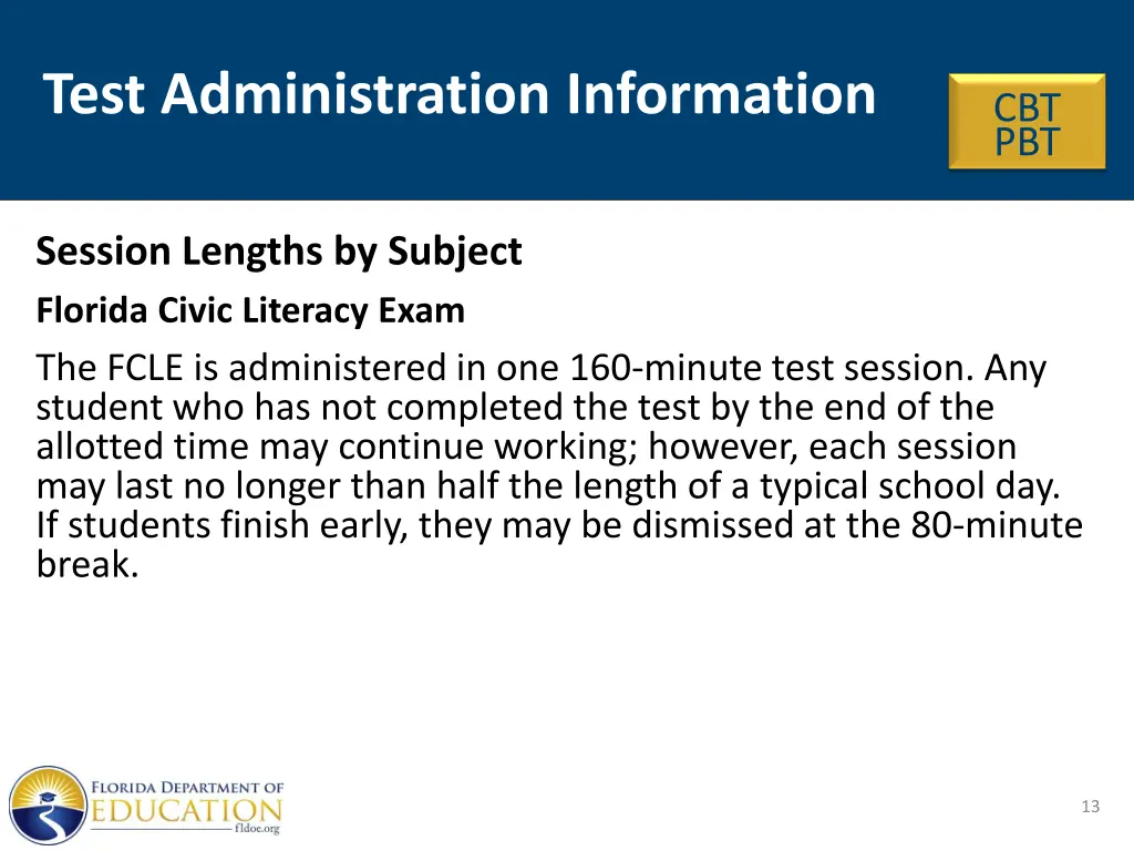 test administration information 7