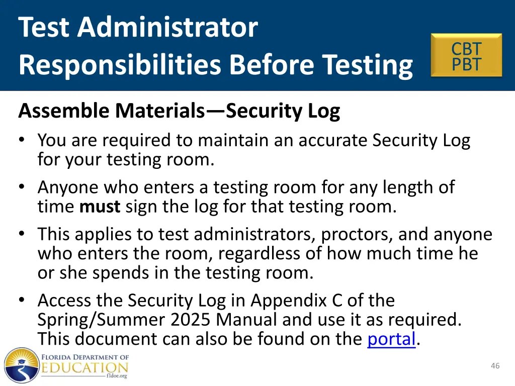 test administrator responsibilities before testing 12
