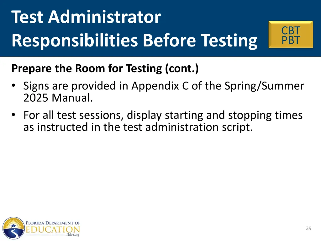 test administrator responsibilities before testing 5
