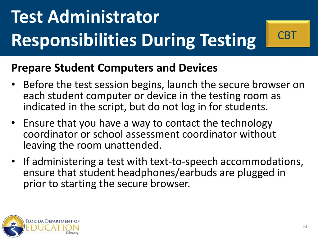 test administrator responsibilities during testing 1