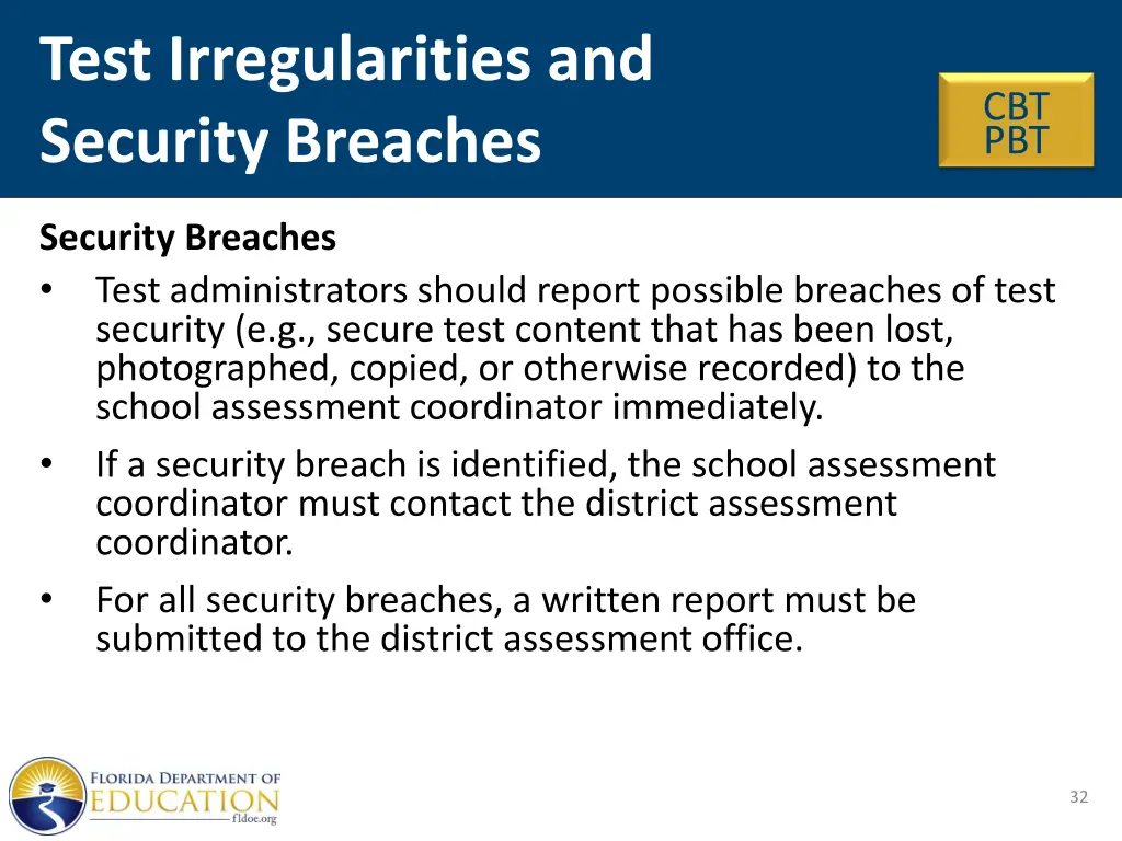 test irregularities and security breaches 1
