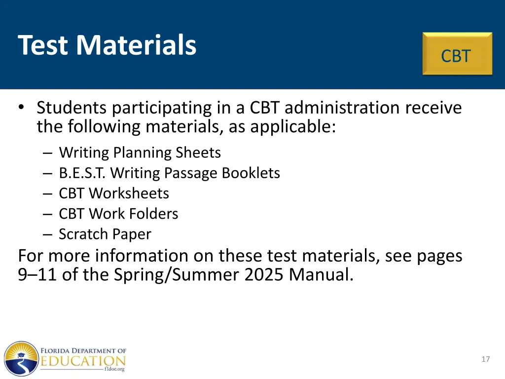 test materials