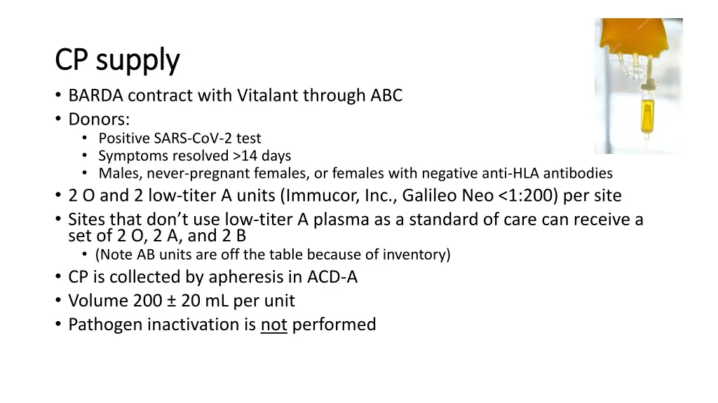 cp supply cp supply barda contract with vitalant