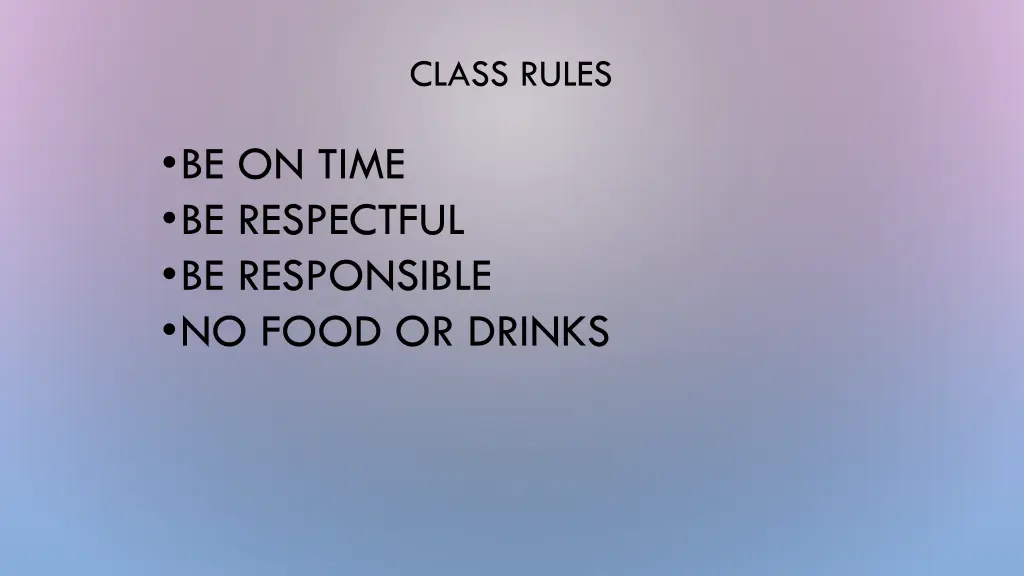 class rules