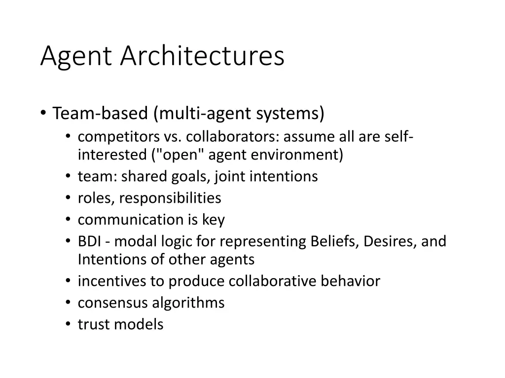 agent architectures 6