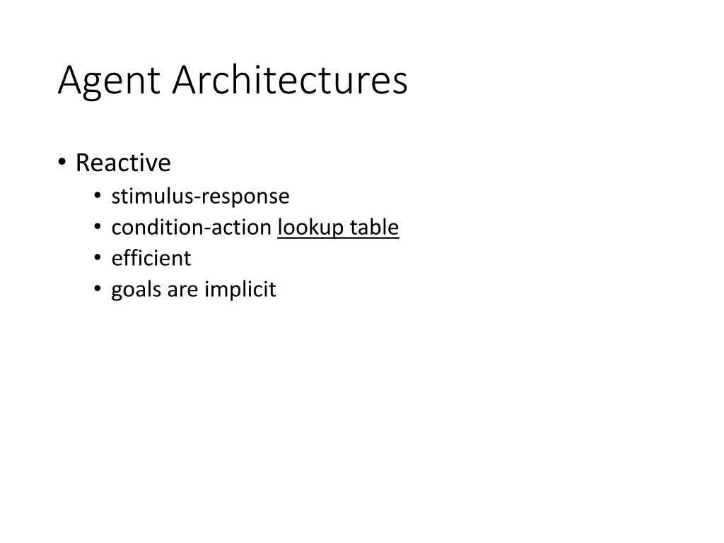 agent architectures