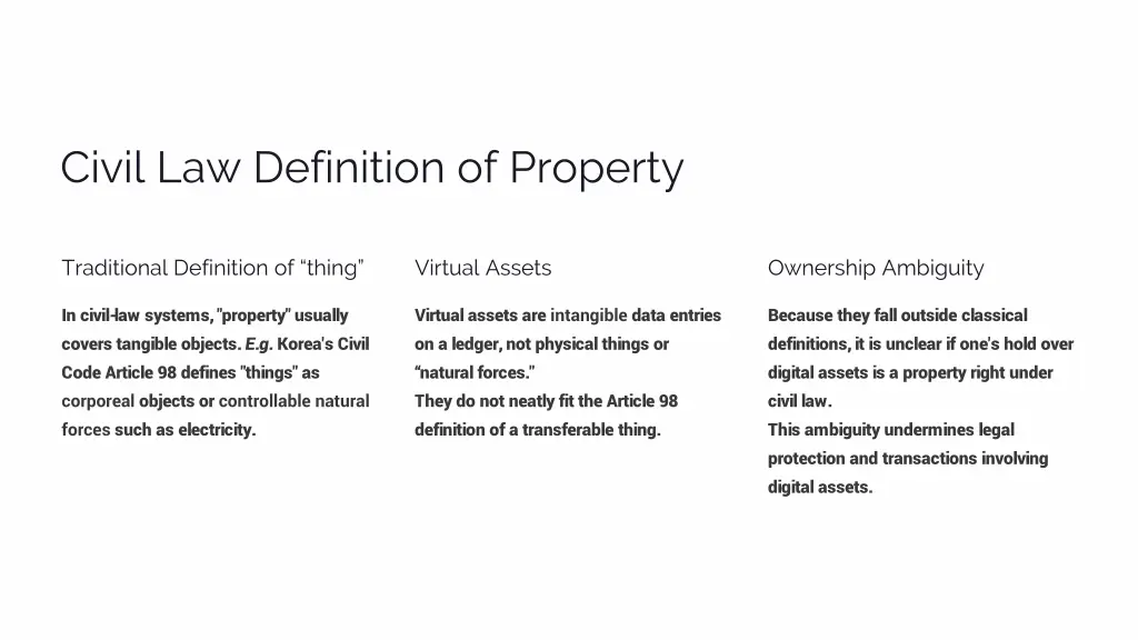 civil law definition of property