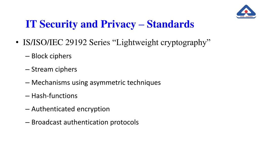 it security and privacy standards 14
