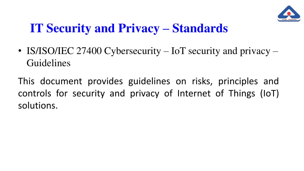 it security and privacy standards 23