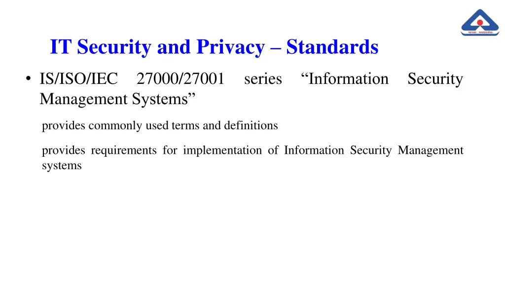 it security and privacy standards 4
