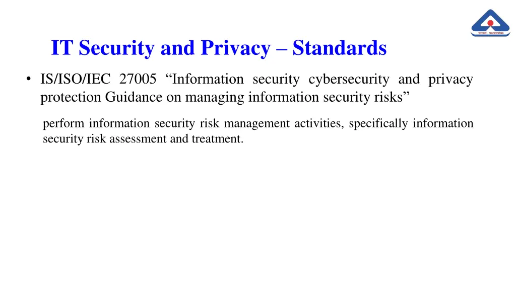 it security and privacy standards 5