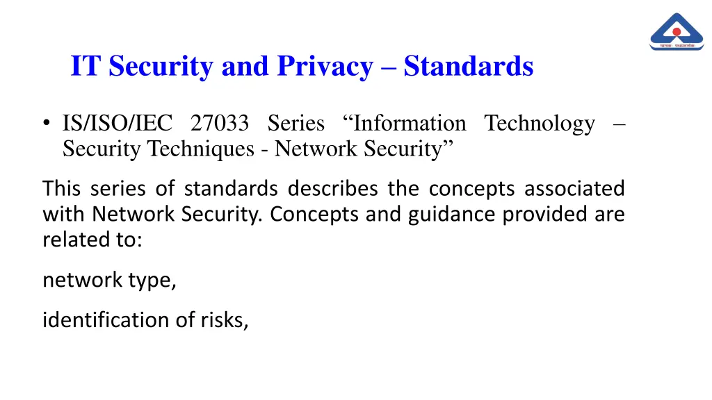 it security and privacy standards 7