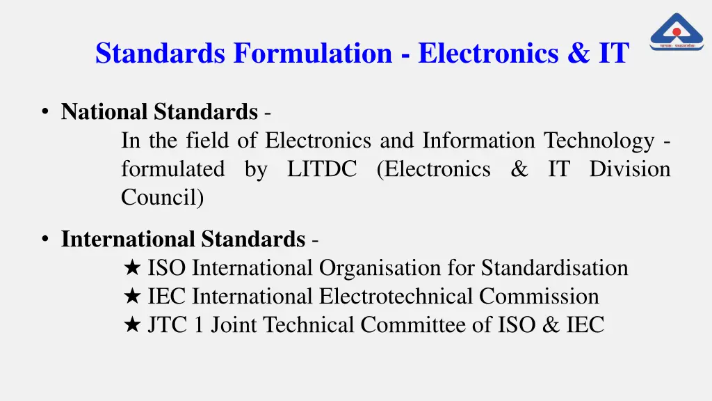 standards formulation electronics it