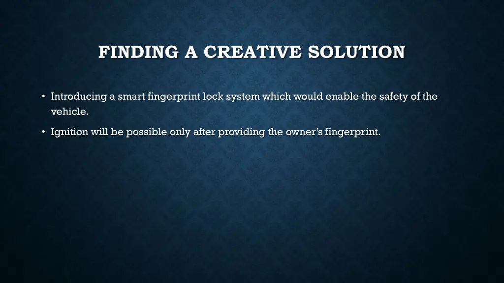 finding a creative solution