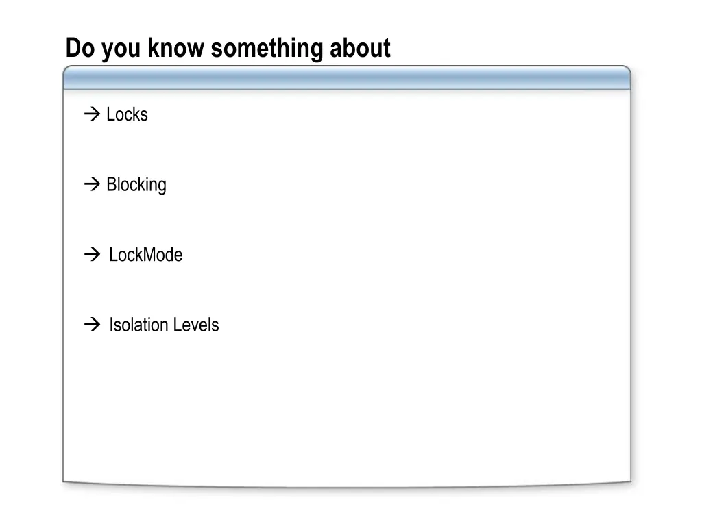 do you know something about