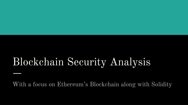 blockchain security analysis