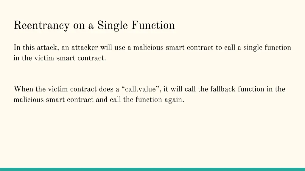 reentrancy on a single function