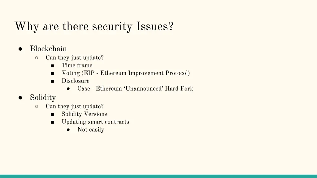 why are there security issues