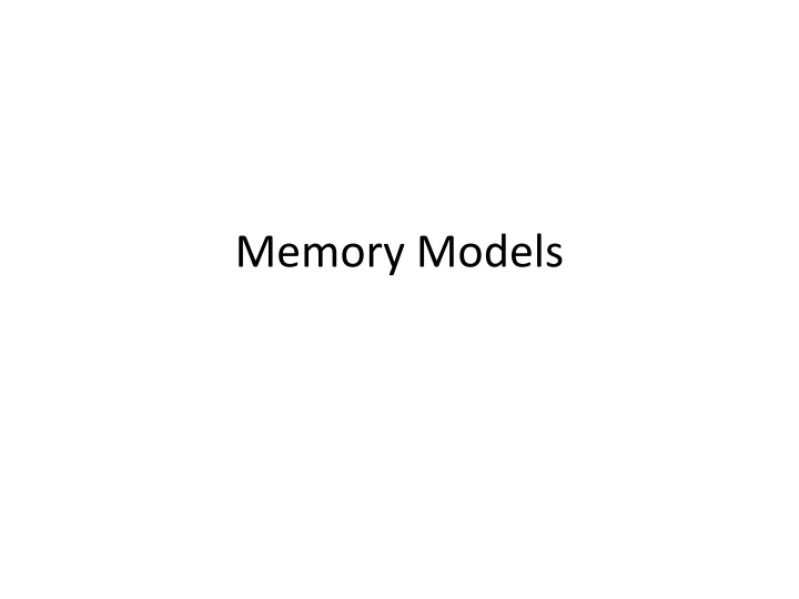 memory models