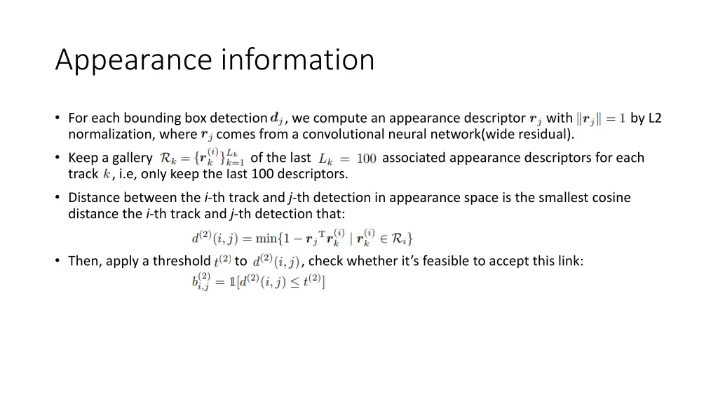 appearance information