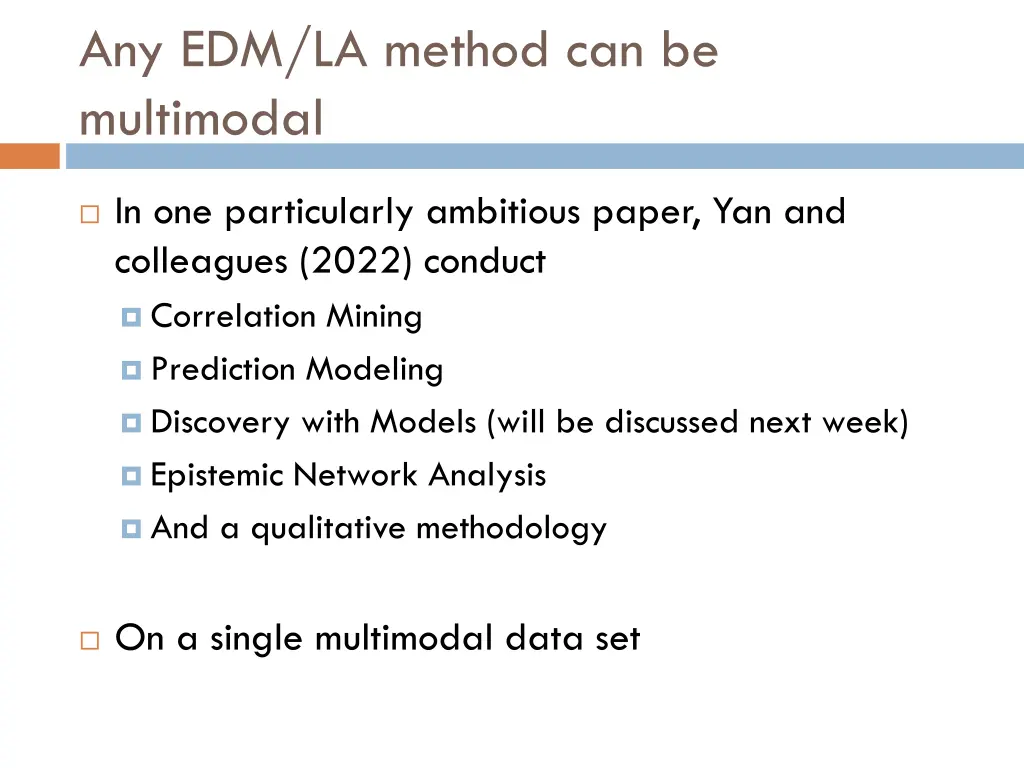 any edm la method can be multimodal