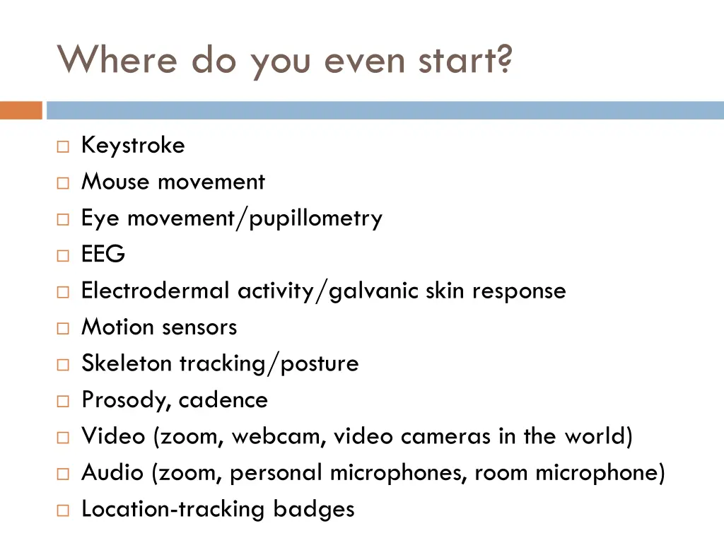 where do you even start