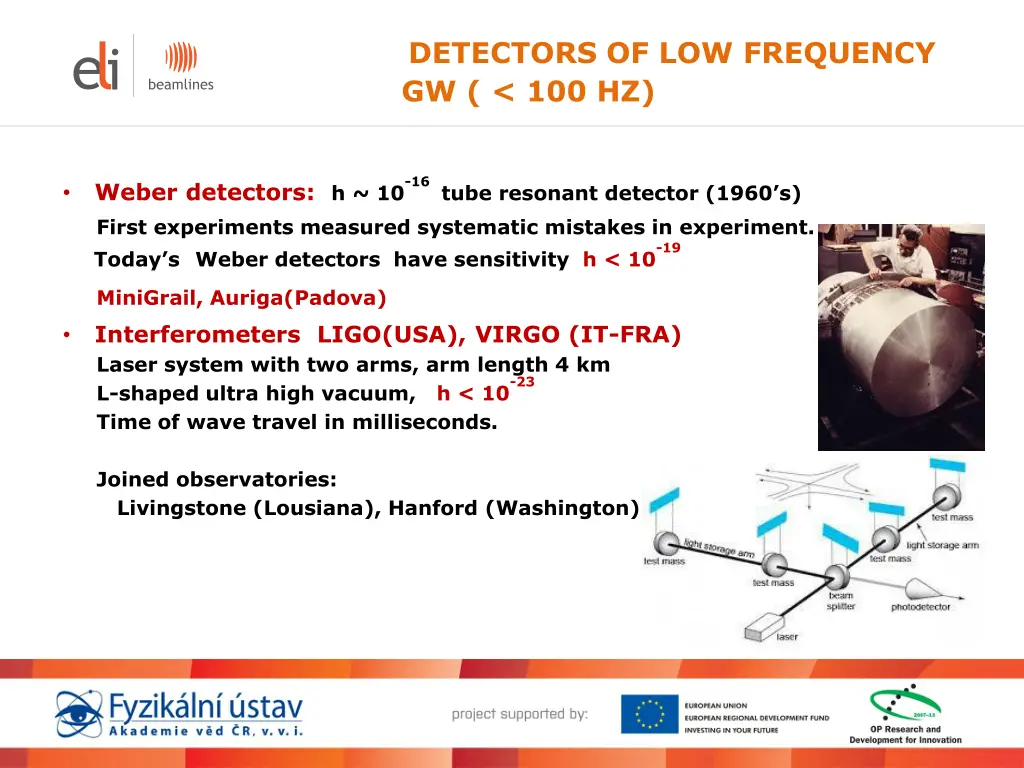 detectors of low frequency gw 100 hz